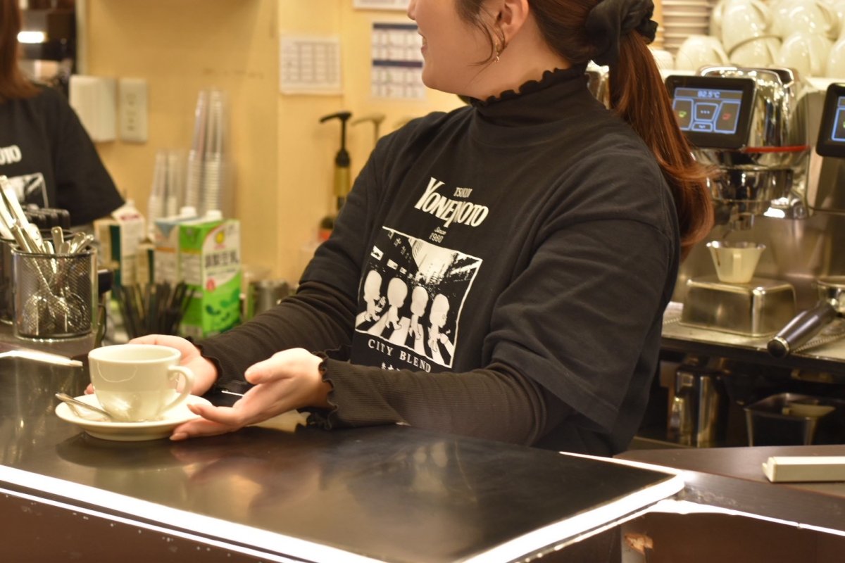 画像2: 米本珈琲　オリジナルTシャツ　（黒） (2)