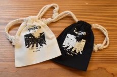 画像1: 米本珈琲　オリジナル　mini巾着袋（黒） (1)