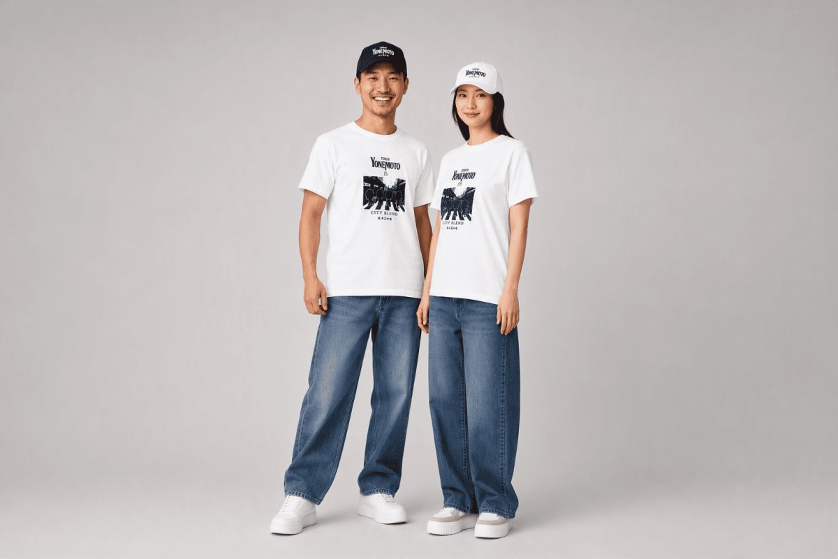 画像1: 米本珈琲　オリジナルTシャツ（白） (1)